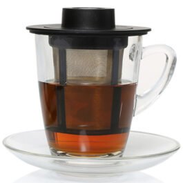 Taza Horeca, Cristal 0,25 L. Filtro Tapa y Plato