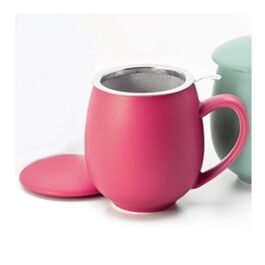 Taza Zaara Fucsia, Porcelana 0,35 L. Filtro y Tapa