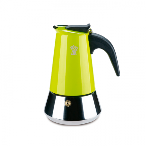 Moka Pezzetti Steelexpress 4 Tazas para inducción- Verde