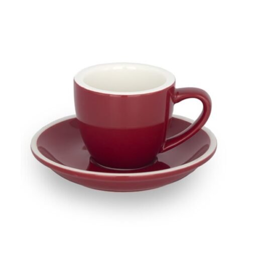 TAZA & PLATO EPIC ESPRESSO ROJO 70ML