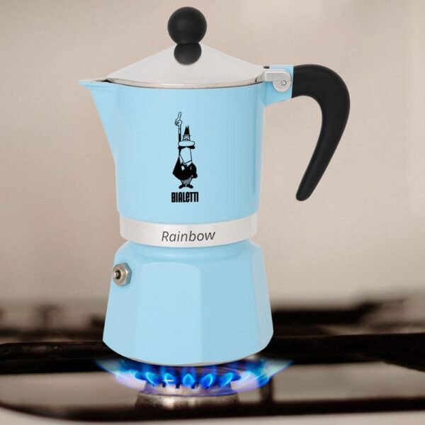 Moka Rainbow blue 3 cups - Bialetti - Imagen 2